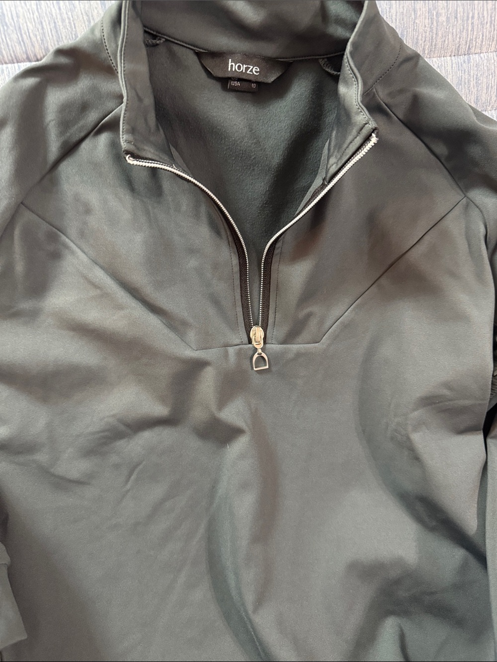 Horze Women's Black Quarter-Zip Riding Top